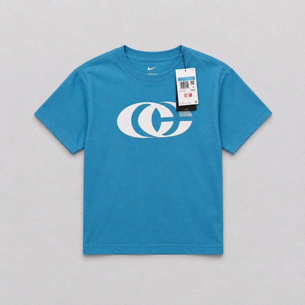Nike Caitlin Clark T-Shirt Medium Blue Cotton Short Sleeve Logo Tee NWT